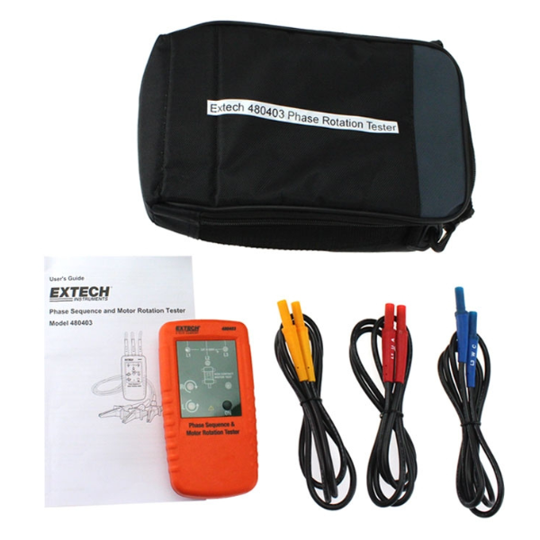 EXTECH EX-480403 เครื่องตรวจวัดลำดับเฟส 3 Phase/Motor Rotation Meter